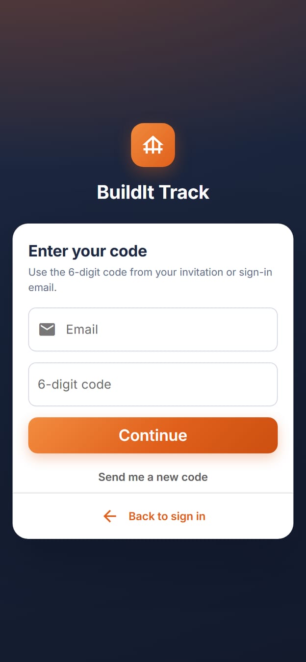 Enter your invitation code: First time? Enter the 6-digit code from your invitation and choose a password.
